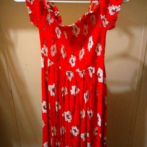 A flower long dress